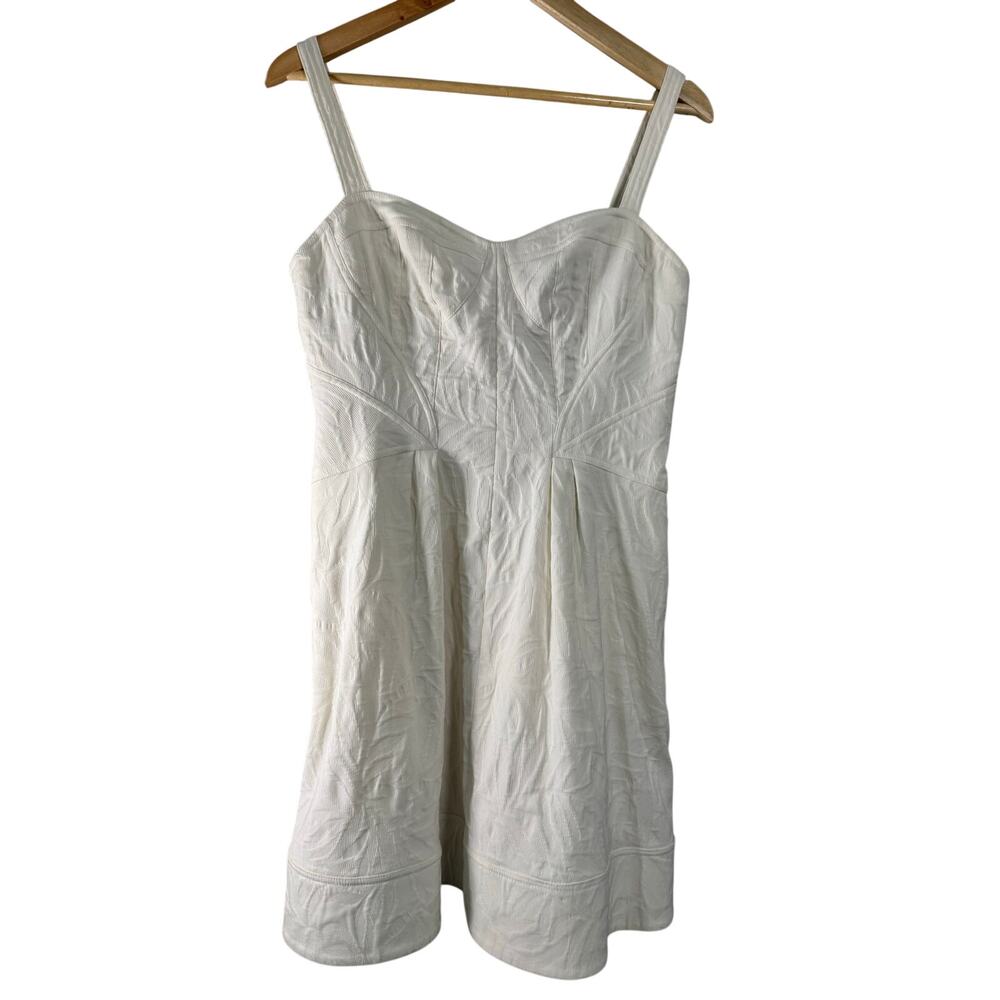 Z Spoke Zac Posen White Jacquard Mini Dress Size 10